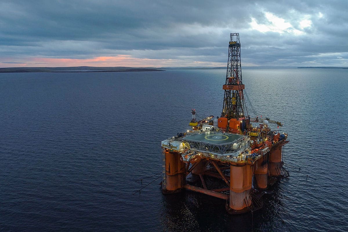 Stena Spey aerial at night