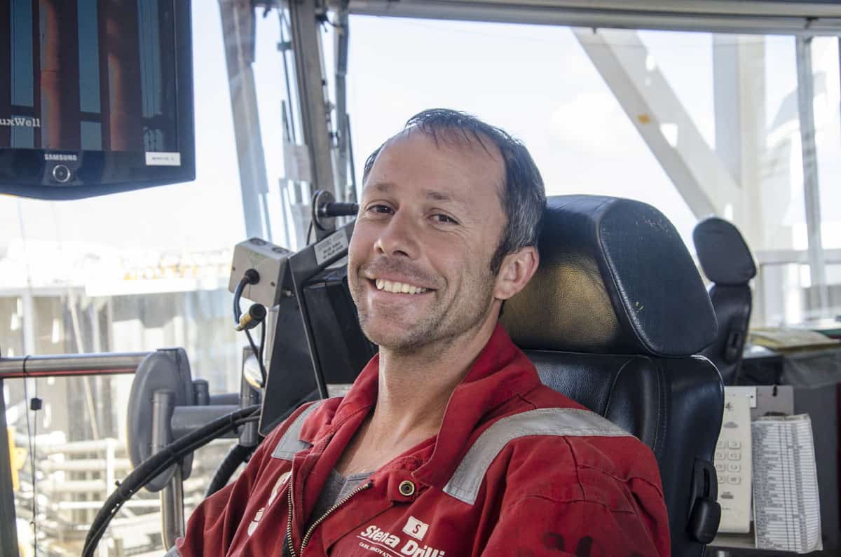 Drillship crew smiling for camera