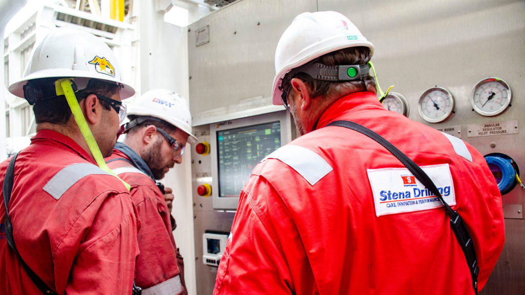 Stena Drilling personnel working hard
