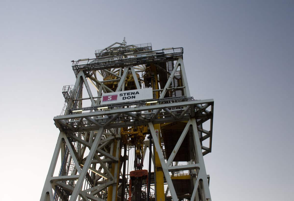 Stena Don rig from below view